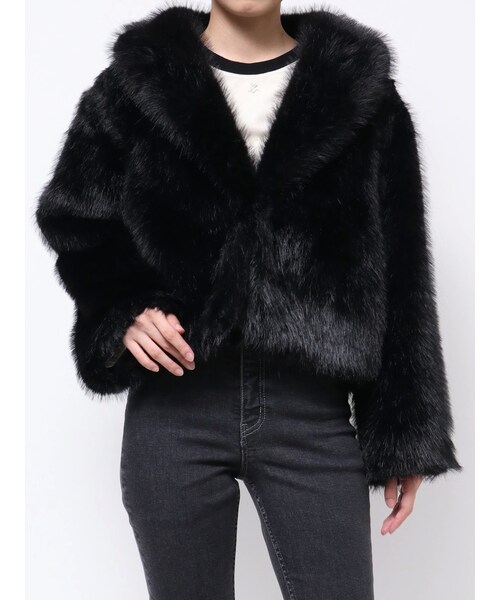 EATME（イートミー）の「ビッグシルエットフェイクファーコート（その他アウター・レディース・オフホワイト/ブラック/ベージュ・F）」の13枚目の写真