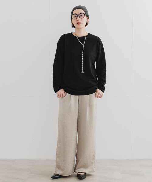 URBAN RESEARCH ROSSO（アーバンリサーチロッソ）の「F by ROSSO　ソフトウォームオーバーロンTEE（Tシャツ/カットソー・レディース・OFF WHITE/BLACK/G/MOCHA・Free）」の20枚目の写真