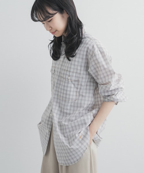 URBAN RESEARCH DOORS（アーバンリサーチドアーズ）の「SMITH　BROOKLYN WORK SHIRTS（シャツ/ブラウス・レディース・OLIVE/BLUE/GREY・S）」の6枚目の写真