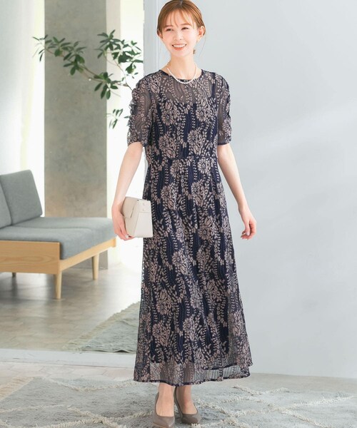 URBAN RESEARCH ROSSO（アーバンリサーチロッソ）の「kaene　配色レースエプロンドレス（ワンピース・レディース・pink beige/navy/purple・36/38）」の21枚目の写真