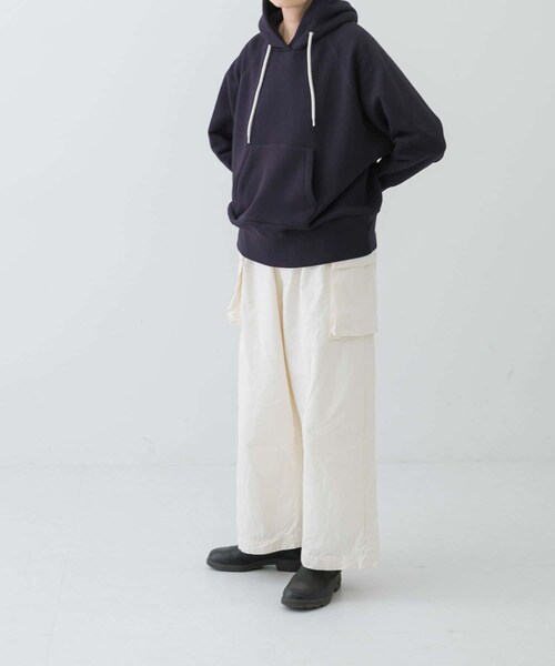 かぐれ（カグレ）の「スウェットフーデットプルオーバー（パーカー・レディース・CORAL/BUTTER/NAVY・FREE）」の8枚目の写真