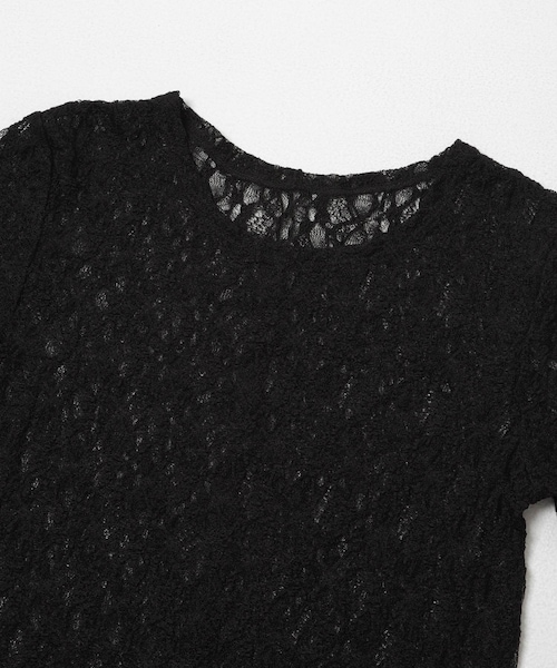 URBAN RESEARCH（アーバンリサーチ）の「ストレッチレースコンパクトTシャツ（Tシャツ/カットソー・レディース・OFF WHITE/BLACK・Free）」の20枚目の写真