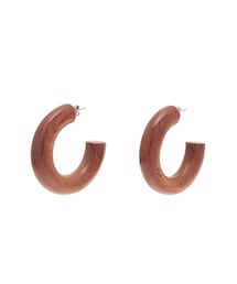 ウッドフープピアス