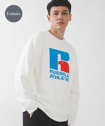 URBAN RESEARCH Sonny Label（アーバンリサーチサニーレーベル）の「『別注』RUSSELL ATHLETIC×SonnyLabel　プリントヘビージャージーロングTシャツ（Tシャツ/カットソー・メンズ）」