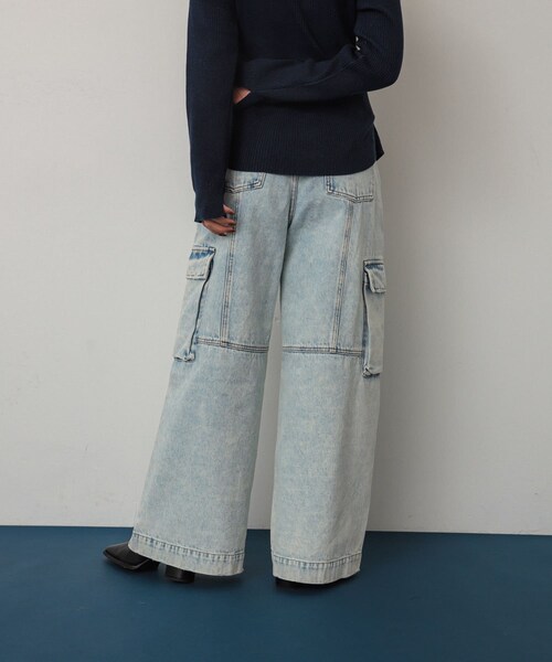 SENSE OF PLACE by URBAN RESEARCH（センスオブプレイスバイアーバンリサーチ）の「ヴィンテージデニムワイドパンツ（デニムパンツ・レディース・GRAY/L.INDIGO・S/M）」の20枚目の写真