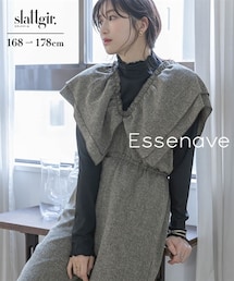 nissen | 高身長　サマーツイードフリルオールインワン（トールサイズ）Essenave