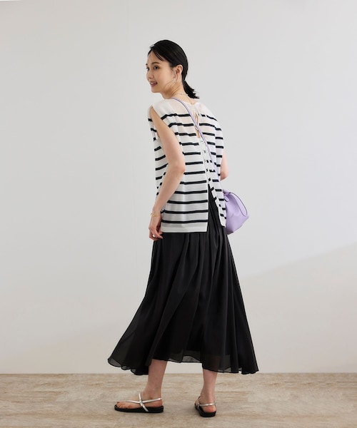 ROPE'（ロペ）の「【洗える】コットンシルクスカート（スカート・レディース・ブラック/ベージュ/ターコイズ・F）」の14枚目の写真