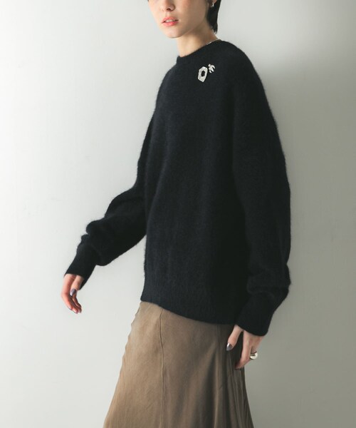 URBAN RESEARCH(アーバンリサーチ)の「FOX/CASHMEREルーズニット(ニット/セーター・レディース・L.PINK/TOP BROWN/BLACK・FREE)」の6枚目の写真