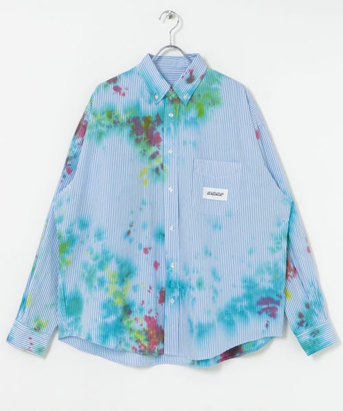URBAN RESEARCH（アーバンリサーチ）の「dDdDdDd　STRIPE TIE DYE LONG-SLEEVE SHIRTS（シャツ/ブラウス・メンズ・BROWN/BLUE/L.BLUE/NAVY・S/M/L/XL/XXL）」の7枚目の写真