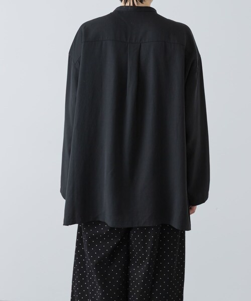かぐれ（カグレ）の「レーヨンワイドシャツ（シャツ/ブラウス・レディース・BROWN/BLACK・Free）」の8枚目の写真