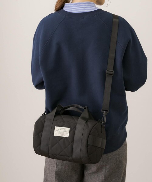 URBAN RESEARCH Sonny Label（アーバンリサーチサニーレーベル）の「キルティングミニボストンバッグ（ボストンバッグ・レディース・カーキ/ブラック・one）」の4枚目の写真