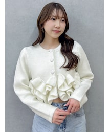 dazzlin | ヘムフリルニットジャケット(カーディガン/ボレロ)