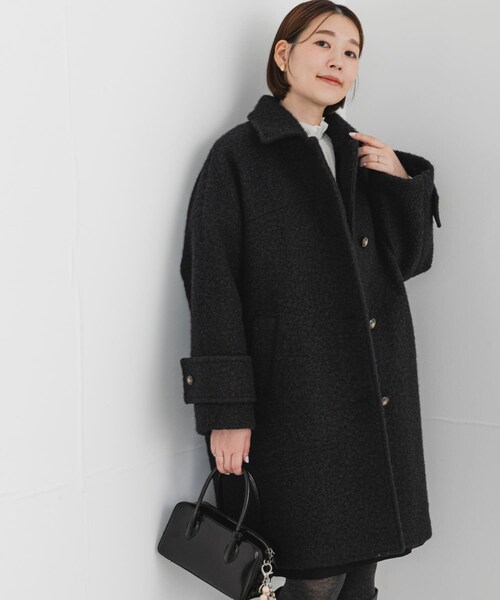 URBAN RESEARCH ROSSO（アーバンリサーチロッソ）の「F by ROSSO　『UR TECH』ブークレステンカラーコート（ステンカラーコート・レディース・BEIGE/NAVY・Free）」の7枚目の写真