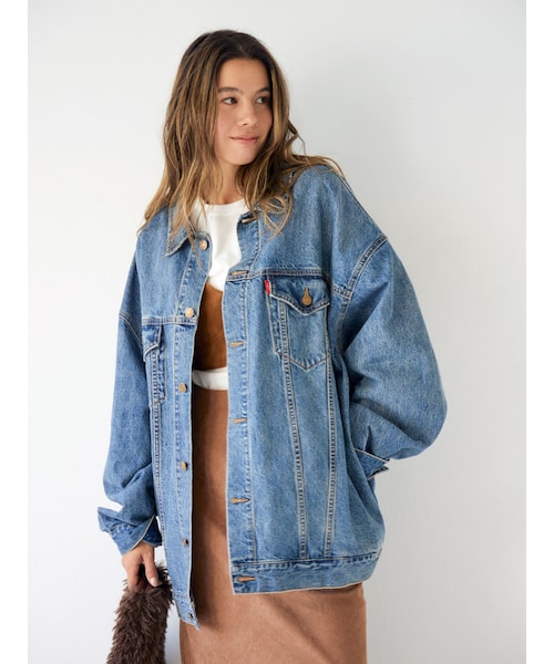 Ungrid（アングリッド）の「ビッグシルエットデニムジャケット（デニムジャケット・レディース・ブラック/ブルー・F）」の3枚目の写真