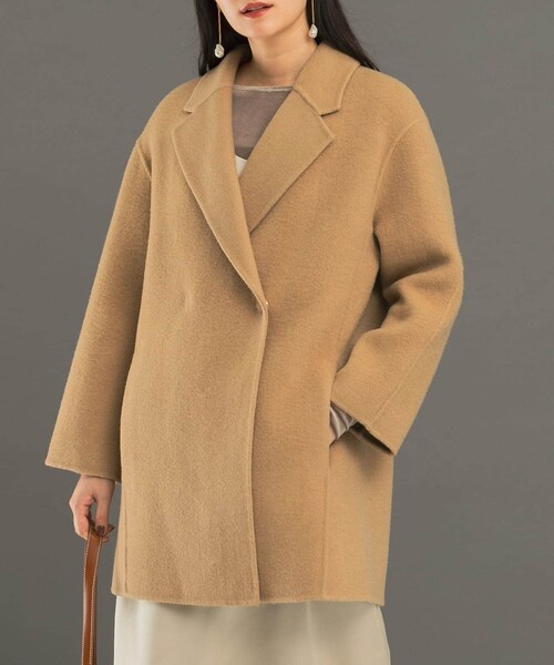 URBAN RESEARCH ROSSO（アーバンリサーチロッソ）の「ウールカシミヤリバーチェスターコート（チェスターコート・レディース・WHITE/BEIGE/NAVY・FREE）」の22枚目の写真