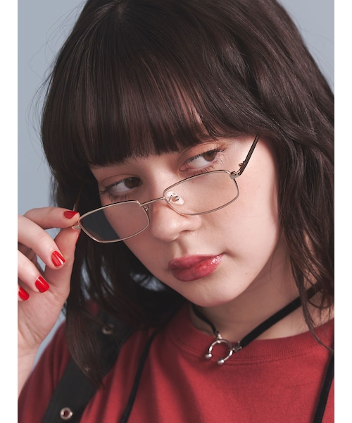 jouetie（ジュエティ）の「スクエアフレームグラス（サングラス・レディース・シルバー/ゴールド・F）」の4枚目の写真