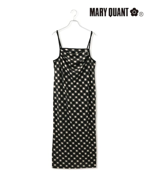 VIS(ビス)の「【MARY QUANT×VIS】チェックベロアドレープキャミワンピース(ワンピース・レディース・ブラック/ブラウン系・F)」の11枚目の写真