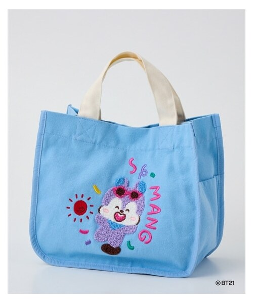 nissen（ニッセン）の「BT21 amazing journeyサガラ刺しゅうキャンバストートバッグ（トートバッグ・メンズ・RJ/SHOOKY/KOYA/MANG/CHIMMY/TATA/COOKY・Y）」の4枚目の写真