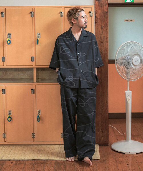 URBAN RESEARCH(アーバンリサーチ)の「SENTO-GRASHI 「ゆ」pants (long)(その他パンツ・メンズ・BLK×CCL/BEG×OFF/BLU×OFF・M/L/L/XL)」の6枚目の写真