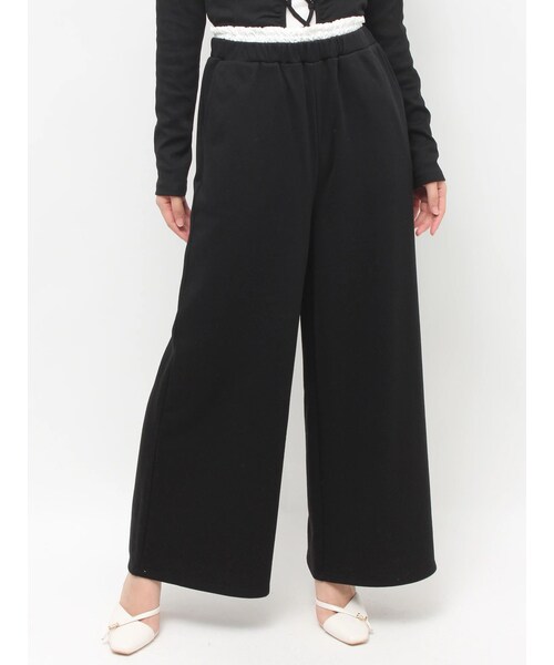 RESEXXY（リゼクシー）の「レイヤードスウェットパンツ（スウェットパンツ・レディース・グレー/チャコールグレー/ブラック・F）」の5枚目の写真