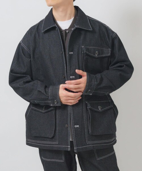 ITEMS URBANRESEARCH（アイテムズ アーバンリサーチ）の「デニム カバーオール（カバーオール・メンズ・BLK/NVY/BLU・M/L）」の13枚目の写真