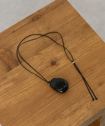 『WEB/一部店舗限定』レザーコードストーンネックレス
