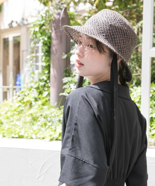 SENSE OF PLACE by URBAN RESEARCH（センスオブプレイスバイアーバンリサーチ）の「リボンツキハット（ハット・レディース・BROWN/YELLOW・one）」の6枚目の写真