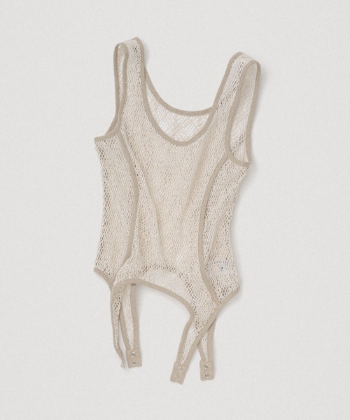 ADAM ET ROPE'(アダムエロペ)の「【J'aDoRe・店舗限定】【muller of yoshiokubo (ミュラーオブヨシオクボ)】SPIDERWEB BODY SUIT(キャミソール・レディース・ベージュ・36/38)」の3枚目の写真