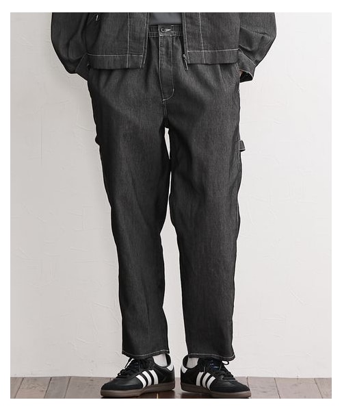 nissen（ニッセン）の「メッシュデニムペインターパンツ　CAPTAIN STAG（キャプテンスタッグ）（パンツ・メンズ・ブラック/ネイビー・M/L/LL）」の3枚目の写真
