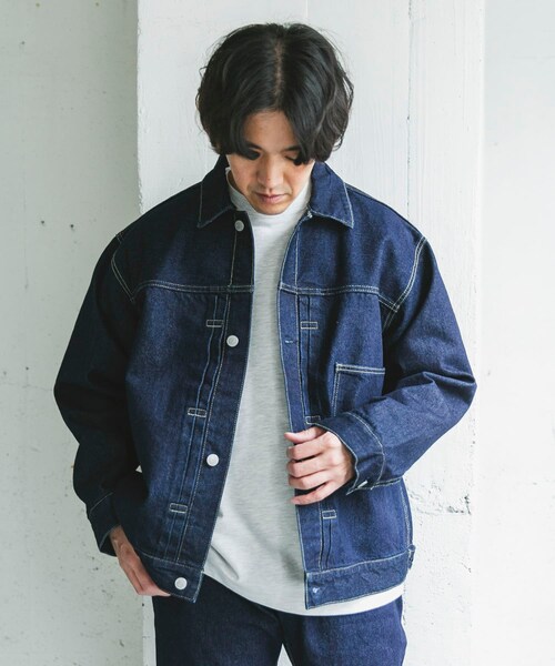 URBAN RESEARCH DOORS（アーバンリサーチドアーズ）の「13.3oz デニムジャケット（デニムジャケット・メンズ・INDIGO/BLACK・M/L）」の19枚目の写真
