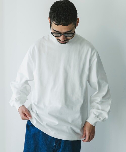 URBAN RESEARCH DOORS(アーバンリサーチドアーズ)の「10.5オンス ヘビーウェイトロングスリーブTシャツ(Tシャツ/カットソー・メンズ・C.NAVY/WHITE/MIX WHITE・M/L)」の6枚目の写真