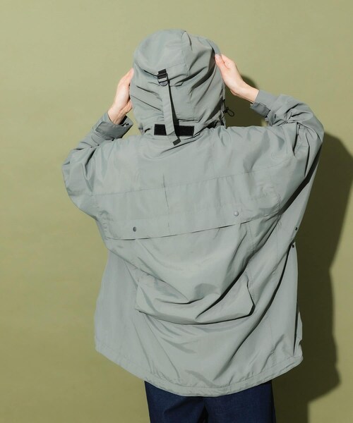 EKAL（エカル）の「別注ナイロンメッシュブルゾン（ブルゾン・レディース・BEIGE/F GREY・S/M）」の10枚目の写真