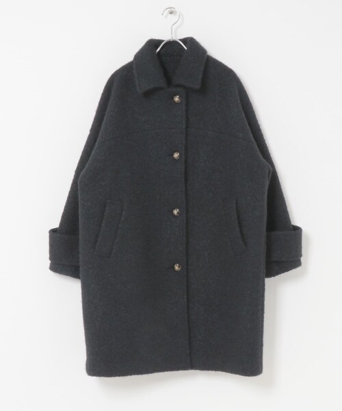 URBAN RESEARCH ROSSO（アーバンリサーチロッソ）の「F by ROSSO　『UR TECH』ブークレステンカラーコート（ステンカラーコート・レディース・BEIGE/NAVY・Free）」の11枚目の写真