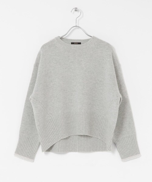 URBAN RESEARCH ROSSO（アーバンリサーチロッソ）の「『WEB/一部店舗限定』エクストラファインシームデザインニット（ニット/セーター・レディース・PEARLWHITE/LEMON/BABY PINK/LOYAL BLUE/GRAY×WH/BROWN×RED・FREE）」の19枚目の写真