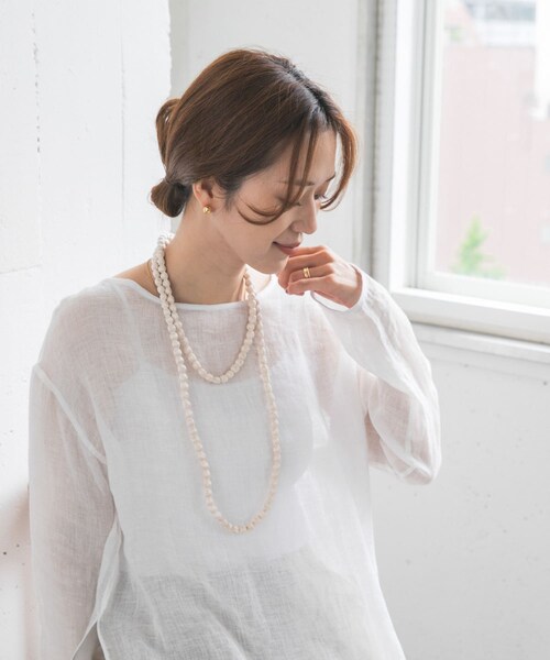 URBAN RESEARCH DOORS(アーバンリサーチドアーズ)の「シルクラップネックレス(ネックレス・レディース・OFF/NAVY/RED・One)」の5枚目の写真