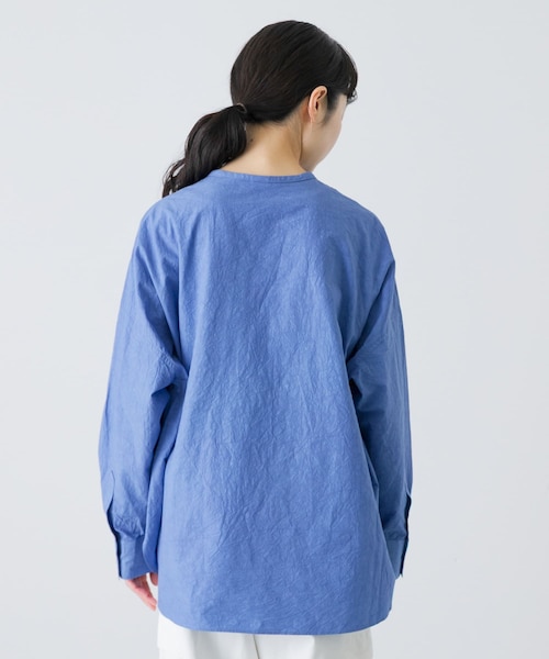 かぐれ(カグレ)の「コットンリネンWポケットシャツ(シャツ/ブラウス・レディース・PINK/BLUE/NAVY・Free)」の5枚目の写真