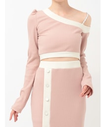 EATME | 【SETUP】バイカラーワンショルTOP(Tシャツ/カットソー)