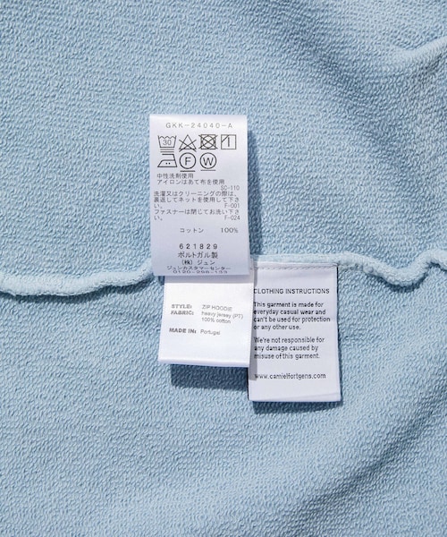 ADAM ET ROPE'（アダムエロペ）の「【CAMIEL FORTGENS/カミエル フォートヘンス】 ZIP HOODIE SWEAT OLD DYE（パーカー・メンズ・サックス・S）」の9枚目の写真