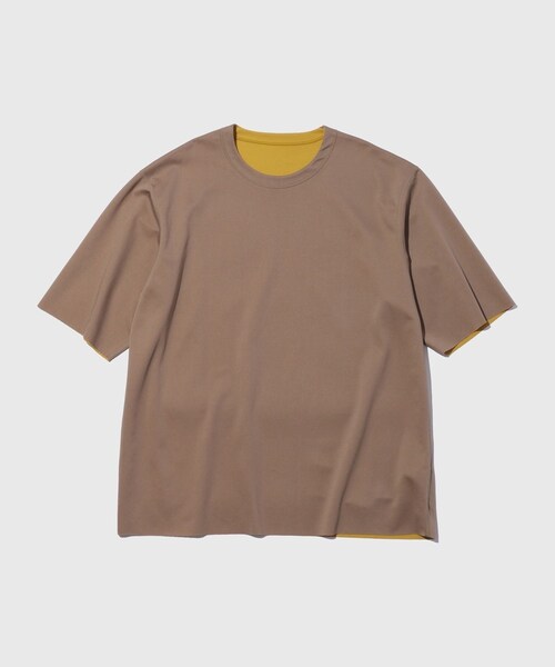 ADAM ET ROPE'(アダムエロペ)の「26SS ハイゲージシャンブレーリバーシブルTEE(Tシャツ/カットソー・メンズ・ブラック/ダークブラウン/ベージュ系/ネイビー・L/M)」の20枚目の写真