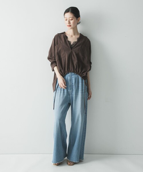 URBAN RESEARCH(アーバンリサーチ)の「スカラップレースタンクトップ(タンクトップ・レディース・OFF WHITE/BLACK・Free)」の13枚目の写真