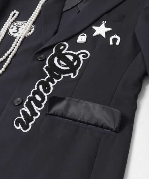 URBAN RESEARCH（アーバンリサーチ）の「MIA BAG　BLAZER PATCH DREAM（テーラードジャケット・レディース・NAVY・Free）」の5枚目の写真