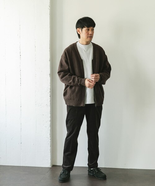 URBAN RESEARCH DOORS（アーバンリサーチドアーズ）の「AIR FIT Vネックカーディガン（カーディガン/ボレロ・メンズ・GREEN/BROWN/BLACK・M/L）」の22枚目の写真