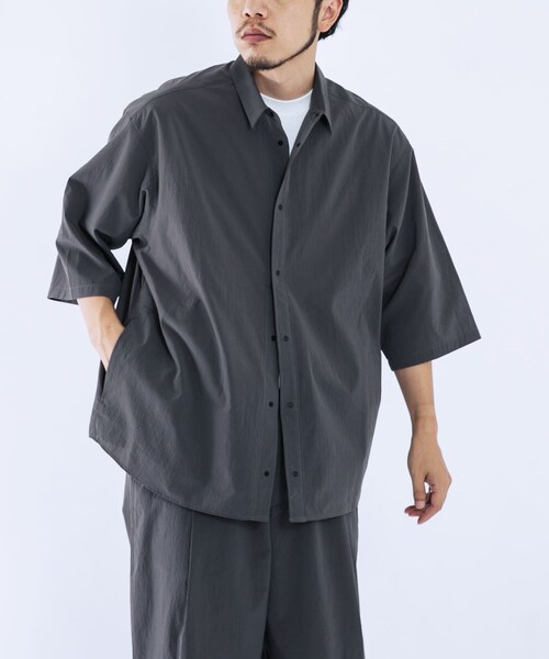 EKAL(エカル)の「『吸水速乾/通気性/軽量』DOT AIR HALF-SLEEVE SHIRTS(シャツ/ブラウス・メンズ・ブラック/グレー/ネイビー・M/L)」の20枚目の写真