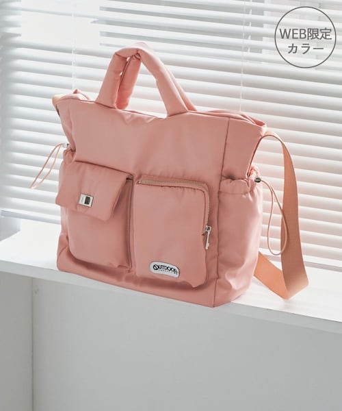 VIS（ビス）の「【OUTDOOR PRODUCTS】VIS別注6ポケット2WAYトートバッグ（トートバッグ・レディース・ブラック/ブラウン系/ピンク系・F）」の6枚目の写真