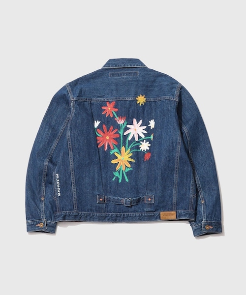 ADAM ET ROPE'(アダムエロペ)の「【KYOU/キョウ】ROEBUCK Type-50s Hand Painted Jacket feat. MIO YAMAMOTO(デニムジャケット・メンズ・ブラック/ブルー系・1/2/3)」の20枚目の写真
