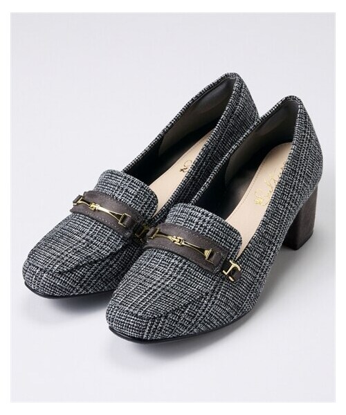 nissen（ニッセン）の「２WAYビット付ローファーパンプス（パンプス・メンズ・黒(スムース)/黒(クロコ調)/ダークブラウン/グレー(ツイード調)・22.5cm/23.0cm/23.5cm/24.0cm/24.5cm）」の3枚目の写真