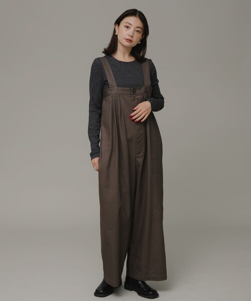 URBAN RESEARCH Sonny Label（アーバンリサーチサニーレーベル）の「ハイウエストタックサロペット（サロペット/オーバーオール・レディース・ブラウン/ブラック・FREE）」の20枚目の写真