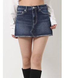 GYDA | Vintageデニムスカートライクショートパンツ(デニムスカート)
