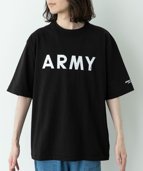 URBAN RESEARCH Sonny Label（アーバンリサーチサニーレーベル）の「ARMY TWILL　PRINT HSTEE ARMY（Tシャツ/カットソー・メンズ・BLACK/WHITE/BLUE/YELLOW・M/L）」の14枚目の写真