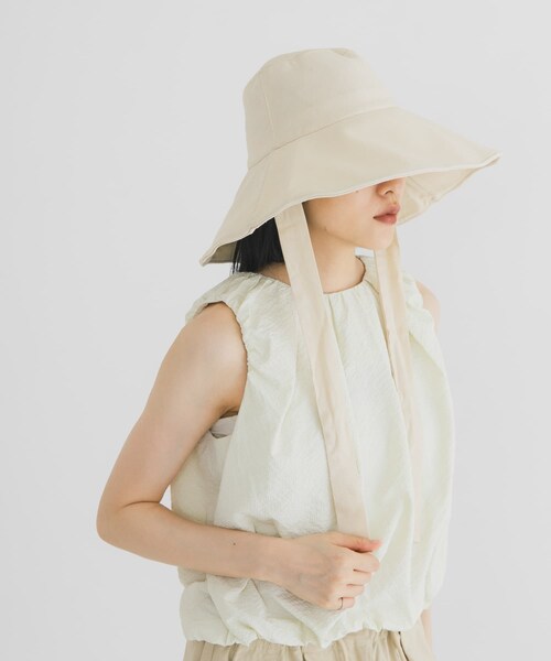KBF（ケイビーエフ）の「ワイドブリムHAT（ハット・レディース・BLACK/IVORY・One）」の5枚目の写真